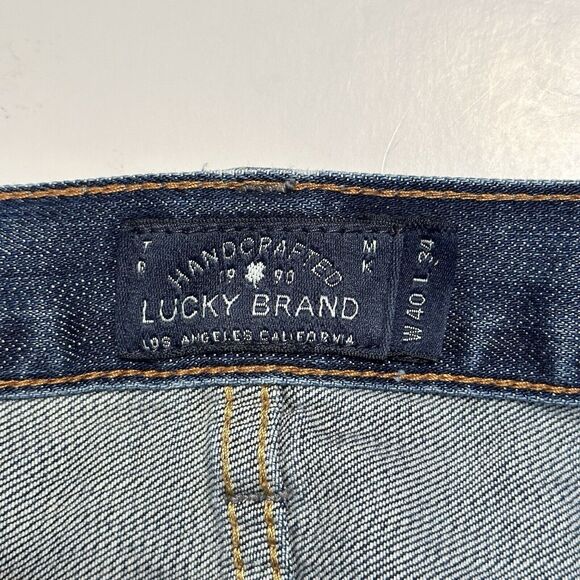 Lucky Brand Jeans Mens Size 40x34(33) 361 Vintage Straight Blue Dark Wash Denim - Picture 13 of 15